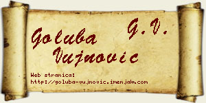 Goluba Vujnović vizit kartica